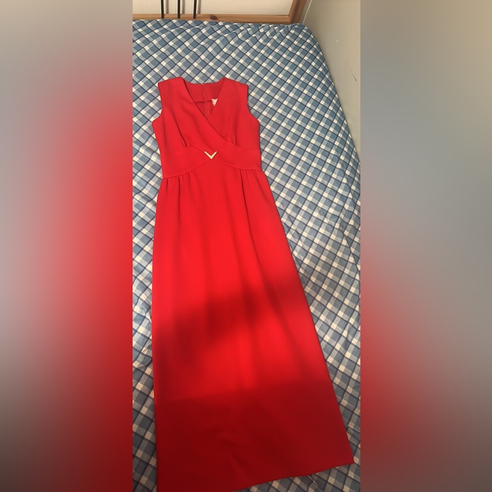 Red 1960’s Leslie Fay sheath gown